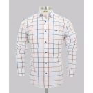 Moroccan Blue Windowpane Slim Fit Shirt