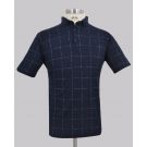 Navy Windowpane Regular Fit Check Golfer