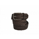 Brown Plaited Leather Belt