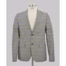 Grey/Yellow Check Slim Fit Blazer