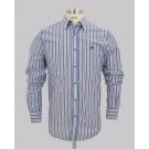Chambray/Pink Stripe Slim Fit Shirt