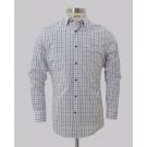 Orange Small Grid Slim Fit Shirt