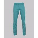 Dark Aqua Straight Leg Sateen Chino