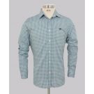 Teal Geometric Print Slim Fit Shirt