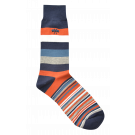 Rust/Blue Broad Stripe Socks