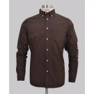 Kurt Geiger Signate Brown Slim Fit Oxford Shirt