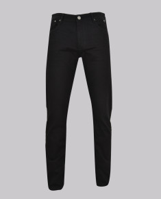 Black Creased Straight Leg Denim