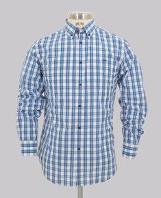 Blue/Pink Mid-Check Regular Fit Shirt