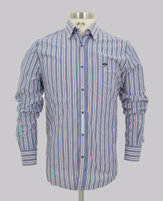 Chambray/Pink Stripe Slim Fit Shirt