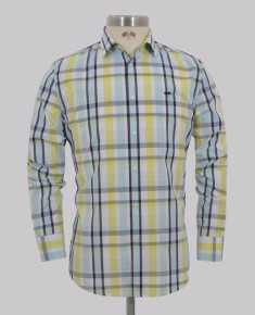 Citrus/Mint Check Slim Fit Shirt