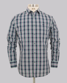 Mint/Purple Tartan Check Slim Fit Shirt