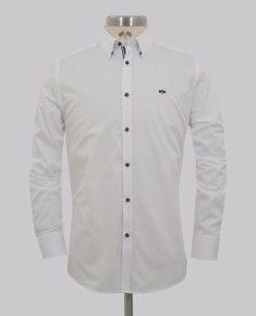 White Dobby Slim Fit Shirt