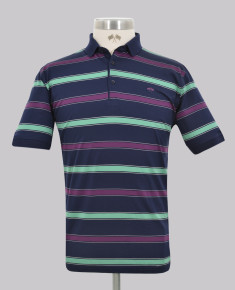 Navy/Mint Bold Stripe Regular Fit Golfer