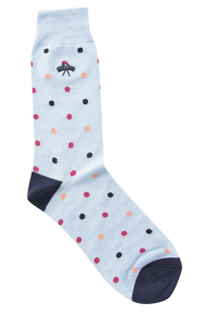 Light Blue Small Dotted Socks