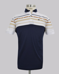 Kurt Geiger Textured Slim Fit Striped Golfer