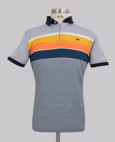 Kurt Geiger Panel Slim Fit Striped Golfer