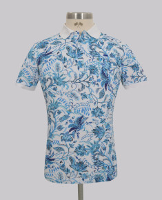 Kurt Geiger Floral Printed Slim Fit Golfer