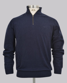 Kurt Geiger 1/4 Zip Cotton Cashmere Pullover