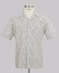 Kurt Geiger Cotton Linen Design Short Sleeve Shirt