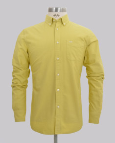 Kurt Geiger Signate Yellow Slim Fit Oxford Shirt