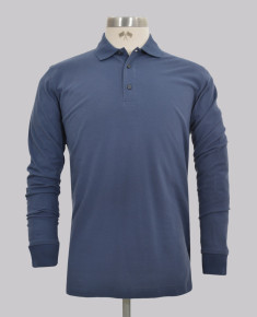 Kurt Geiger Signate Mid Blue Reg Fit Ls Pique