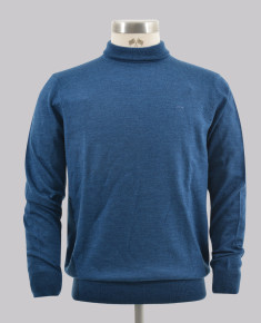 Kurt Geiger Blue Signate Merino Polo Neck