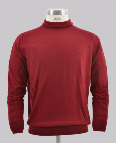 Kurt Geiger Burgundy Signate Merino Polo Neck