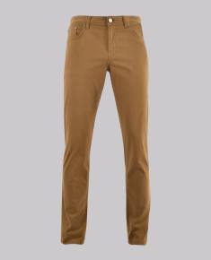 Kurt Geiger Caramel Sueded Sateen Slim Leg Trousers