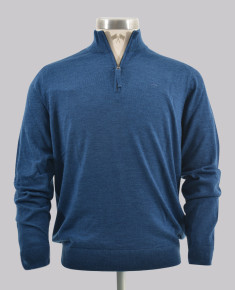 Kurt Geiger Indigo 1/4 Zip Signate Merino Knit
