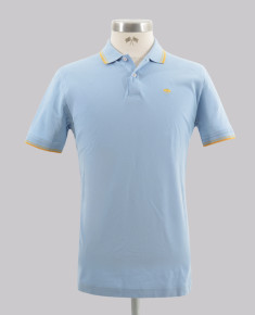 Kurt Geiger Signate Light Blue Slim Fit Pique Golfer