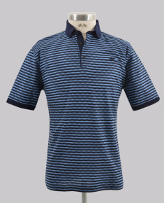 Kurt Geiger Navy & Blue Jacquard Slim Fit Golfer