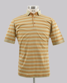 Kurt Geiger Spruce Yellow Reg Fit Stripe Golfer