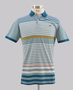 Kurt Geiger Petrol Stripe Slim Fit Golfer