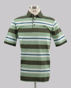 Kurt Geiger Olive Stripe Reg Fit Golfer