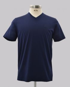 Navy Basic V-Neck Tshirt, Navy, Size S