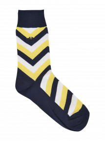 Navy/Yellow Design Socks