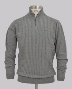 Mid Grey Cotton Cashme, Mid Grey, Size S