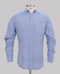 Kurt Geiger Horizontal Striped Linen Shirt