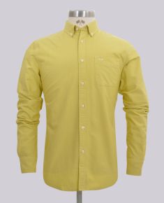 Kurt Geiger Signate Yellow Slim Fit Oxford Shirt