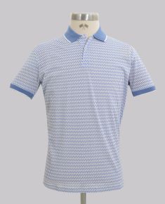 Kurt Geiger Blue Printed Slim Fit Golfer