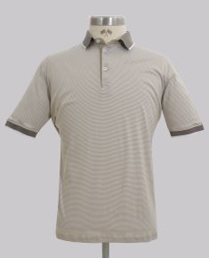 Kurt Geiger Natural Fine Stripe Reg Fit Golfer