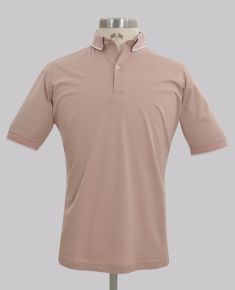 Kurt Geiger Dusty Pink Slim Fit Mercerised Golfer