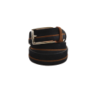 35mm Navy Split Suede Belt