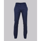 Blue Slim Leg Wool Suit Trouser