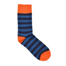 Orange/cobalt Stripe Socks