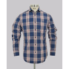 Navy/Pink Big Bold Slim Fit Check Shirt