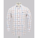 Moroccan Blue Windowpane Slim Fit Shirt