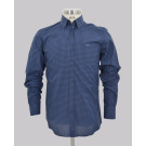 Blue Micro Check Reg Fit Shirt
