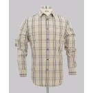 Rose Brown Two-Tone Slim Fit Check Shirt