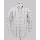 Taupe/Burg Two-Tone Regular Fit Check Shirt